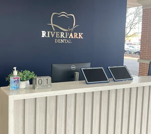 Reception desk at Riverpark Dental of Howell